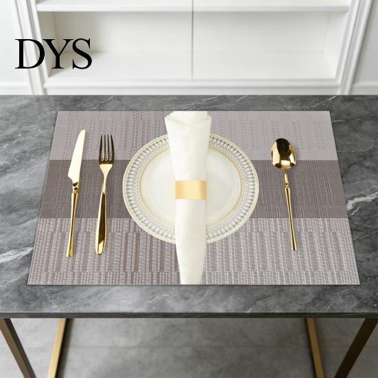 Eco-friendly Placemats PVC Heat Resistant Table Mats for Dining Durable Simple Waterproof Washable Kitchen Tableware Tabletop Protection