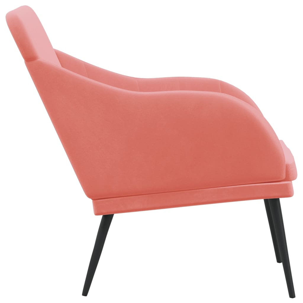 Pink Velvet Sofa Bench 110x76x80 Cm