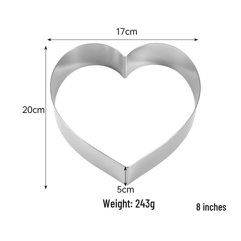 

MDNG Stainless Steel Heart Mousse Ring Baking Tool