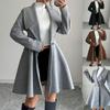 Manteaux en Laine pour Femmes Manches Longues Col Rabattu Vestes Dames Automne Hiver Vêtements d'Extérieur Manteau