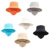 Women Bucket Hat Solid Color Outdoor Sun Hat for Outdoor Fishing Hiking Caps Breathable Sunscreen for Hot Season
