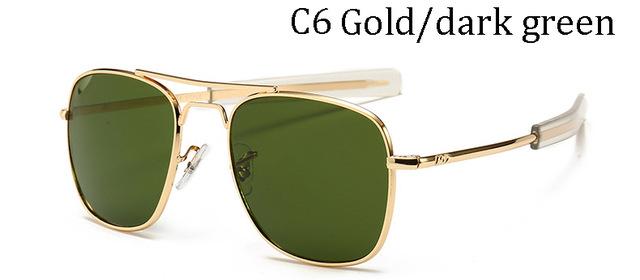 Herren Luxusmarke Designer Sonnenbrille Vintage Mode Aviation AO Sonnenbrille Für Herren Amerikanische Armee Militär Optische Glaslinse