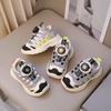 Boys Girls Sports Shoes with Rotating Button Children Sneakers Thick Soft Sole 2024 New Fashion Kids Running Shoes Non-slip