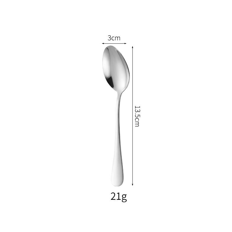 Stainless Steel Long Handle Soup & Dessert Spoon with Round Point – Western Tableware Series 1010