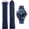 [Nywing] Watch Strap 20mm 22mm Omega Silicone Rubber Waterproof D Buckle Watch Band Watch Strap C...