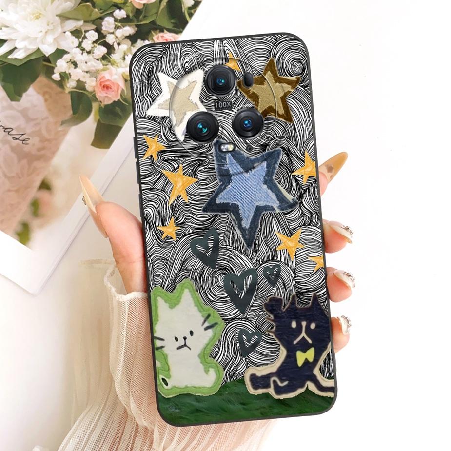 For Honor Magic 5 Case PGT-AN00 Cute Cat Cartoon Cover Shockproof Soft TPU Phone Case For Honor Magic 5 Pro Magic5 Fundas Bumper