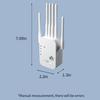 White European Standard Plug 1200M Four Wire 5G Extension WiFi Network Signal Amplifier WiFi Repeater Signal Booster Extender