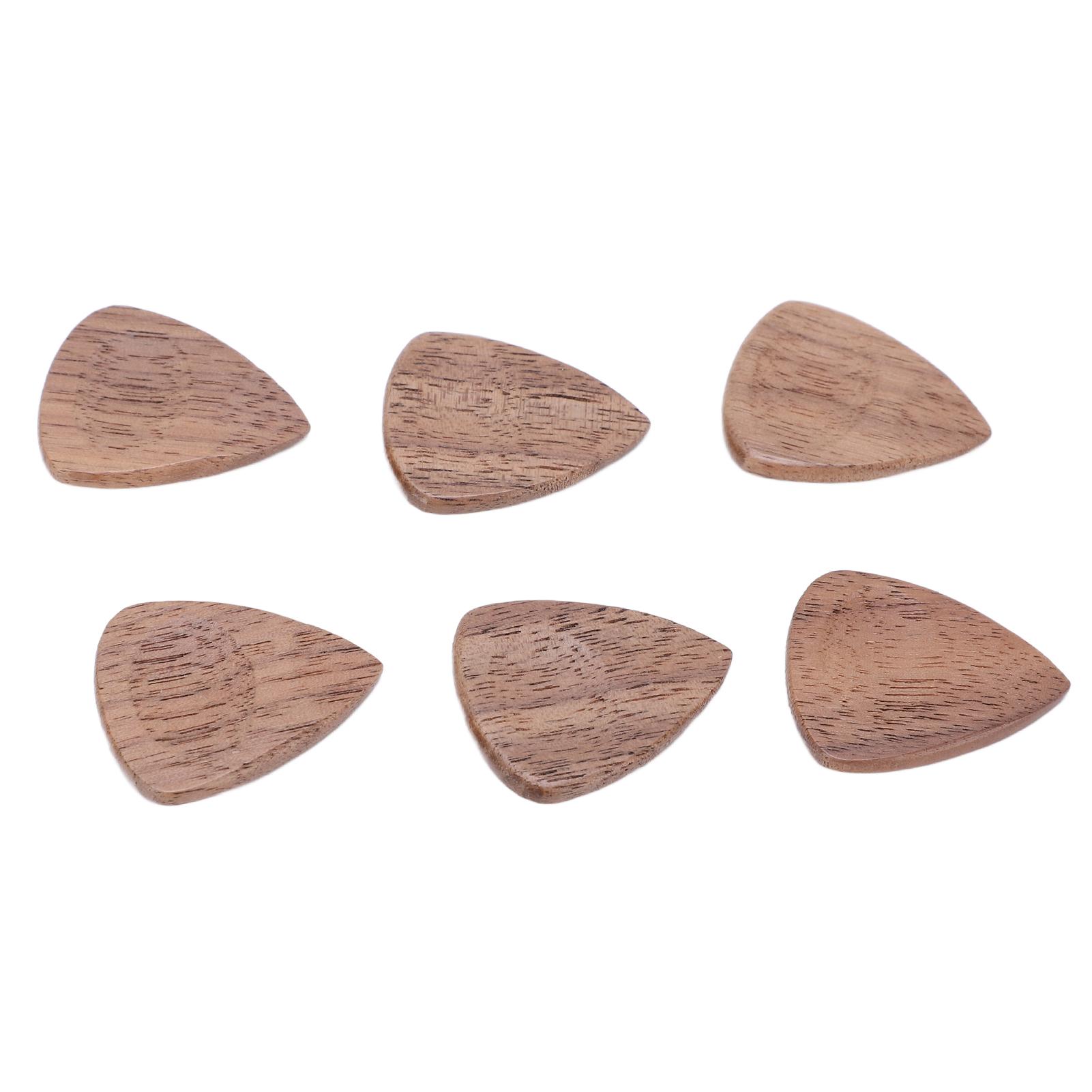 

6 шт. Деревянные медиаторы для гитары, наперсток, с прорезью, укулеле, бас, шрапнель, аксессуары для музыкальных инструментов, черный