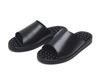 NISSEI Men's Genuine Leather Sandals with Warty Insoles, Made In Japan, 7161, Black, Size M (24.5-25.0cm)