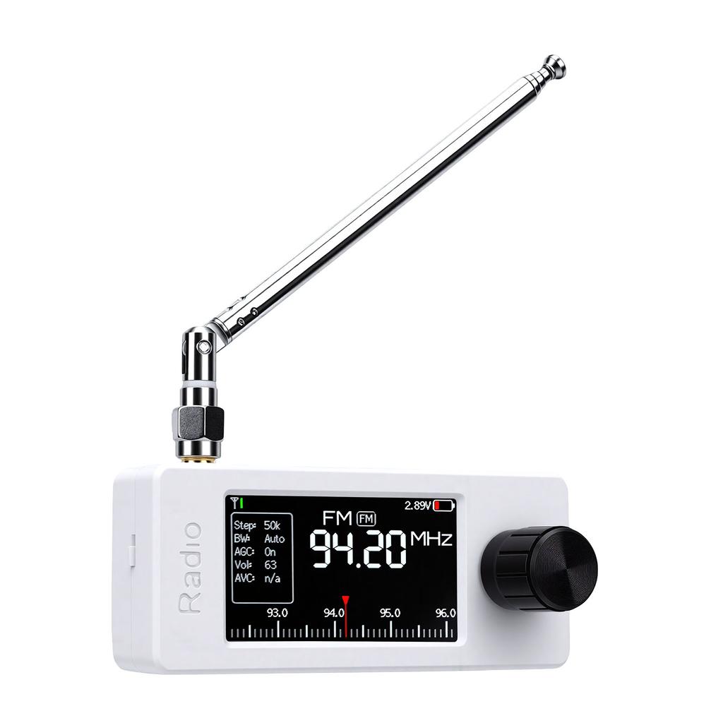 Mini-Radio 1,9 Zoll Farbdisplay Tragbar AM FM LSB USB Allband Radioempfänger für Reisen Camping Heimgebrauch