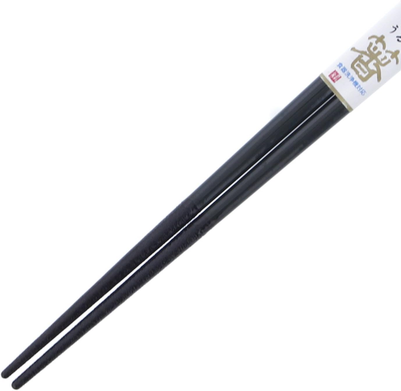 Ishida MR dishwasher made of natural Japanese-made chopsticks, series, lacquered, safe, wood, 23cm, black. чёрный