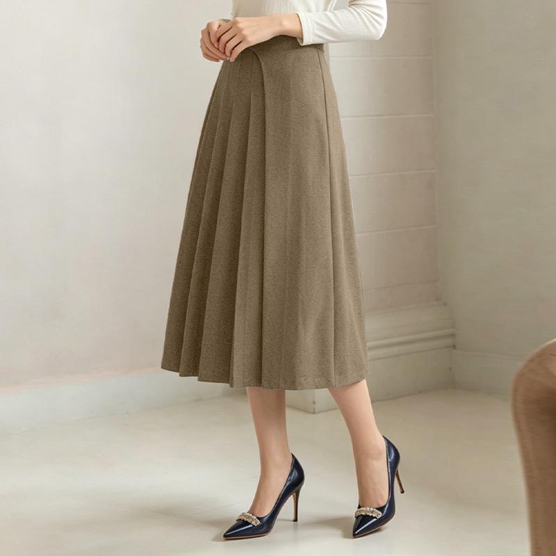 ZANZEA Women Elegant Casual Solid Color Loose Commute Midi Skirts