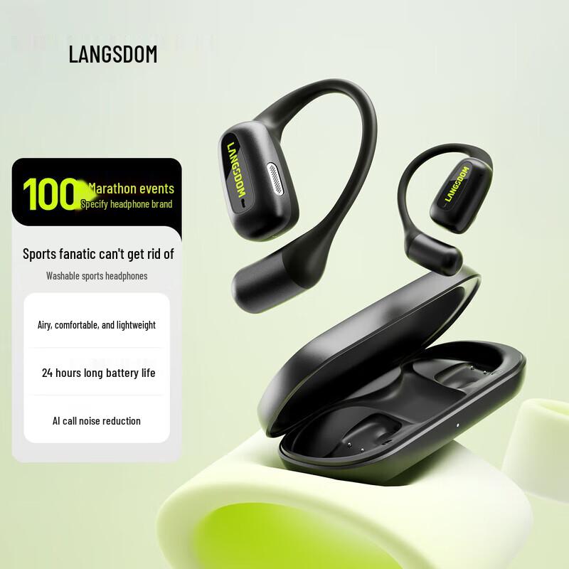 

Langsdom AirFit Open-Ear Ear-Hook Bluetooth Sports Headset