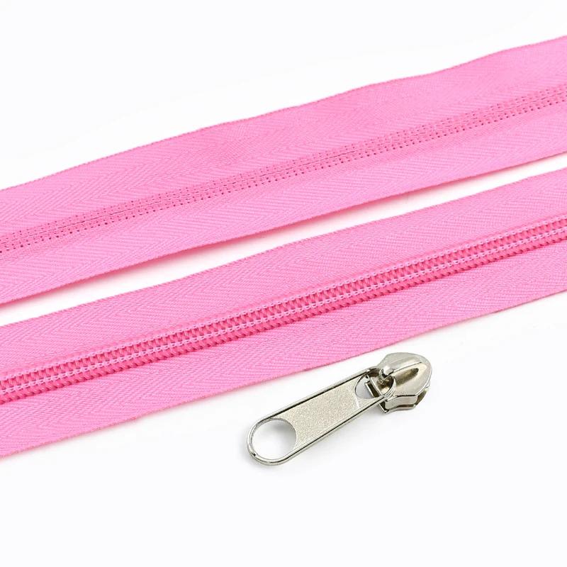 Meetee 3-10M 5# Nylon Zippers with Slider Clothing Zip Heads Puller Repair Kit Bag Garment Replacement DIY Zipper Accessories