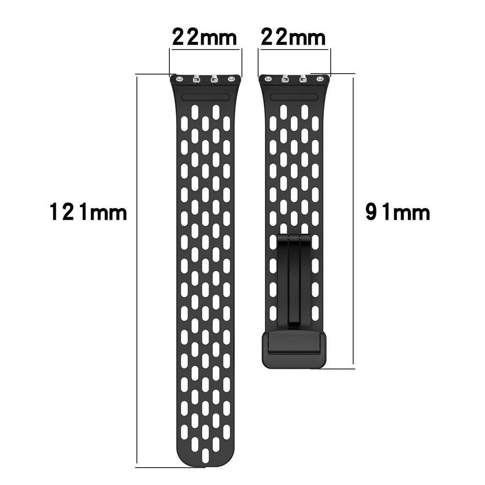 Magnetická D přezka Sportovní silikonový pásek pro Samsung Galaxy Fit 3 Fit3 SM-R390 Náhradní pásek Náramek Příslušenství