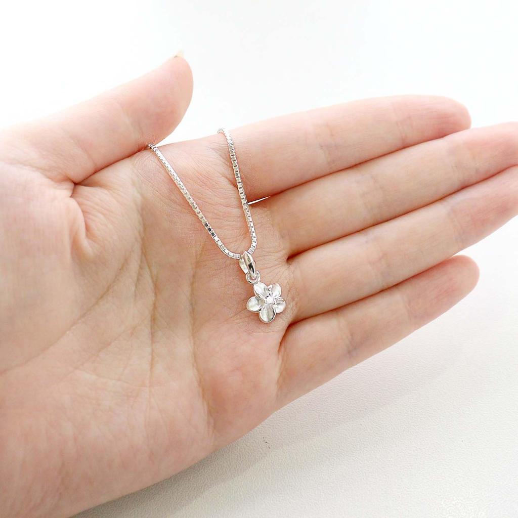[Sears] Pendant Top, Men's & Women's, Sterling Silver 925, Hawaiian Plumeria Design, sp01-0007