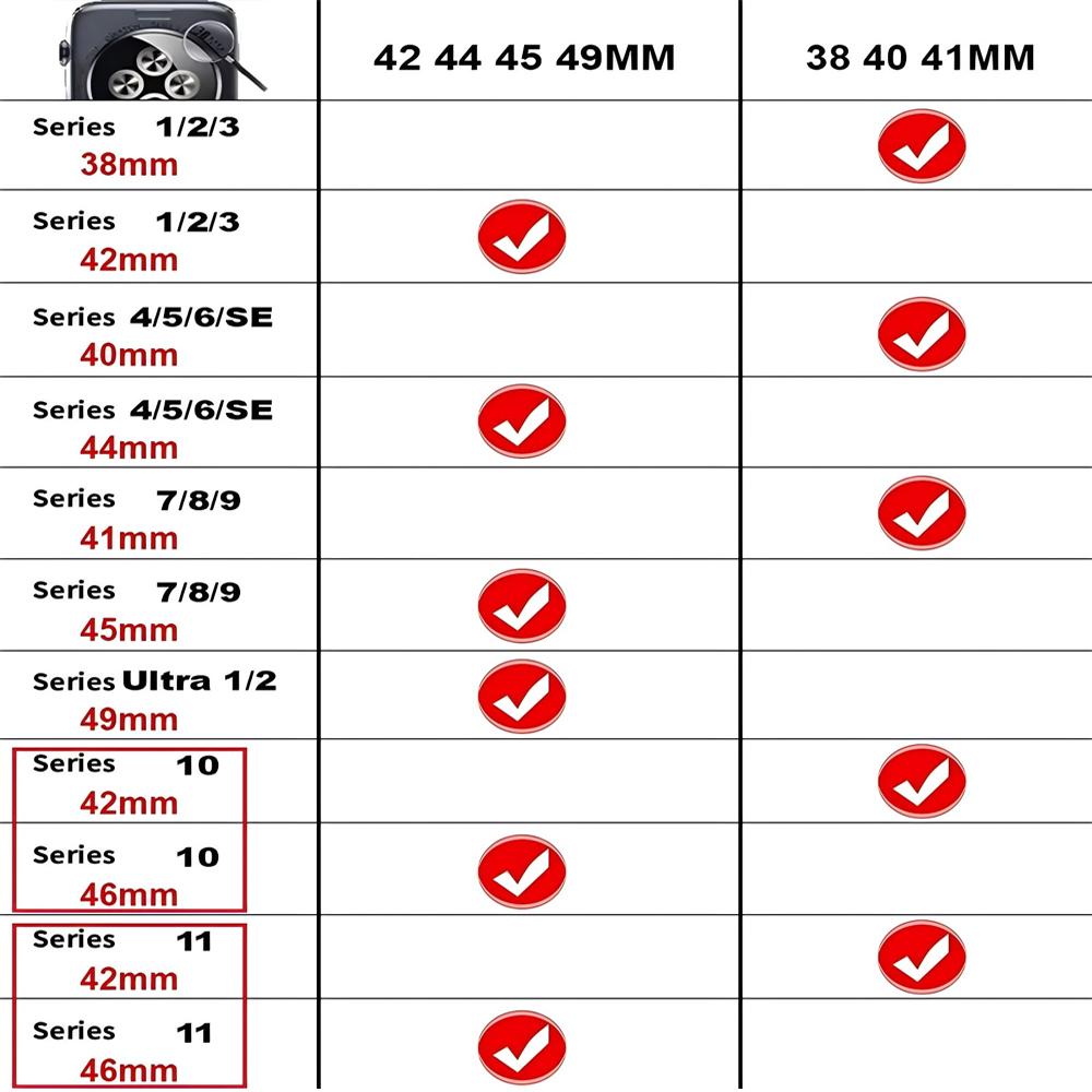 High Quality Leather Loop For Apple Watch Band Women 11/10/9/8/7/6/5/4/3/2/1 SE 38mm 40mm 41mm 42mm 44mm 45mm 46mm 49mm Strap