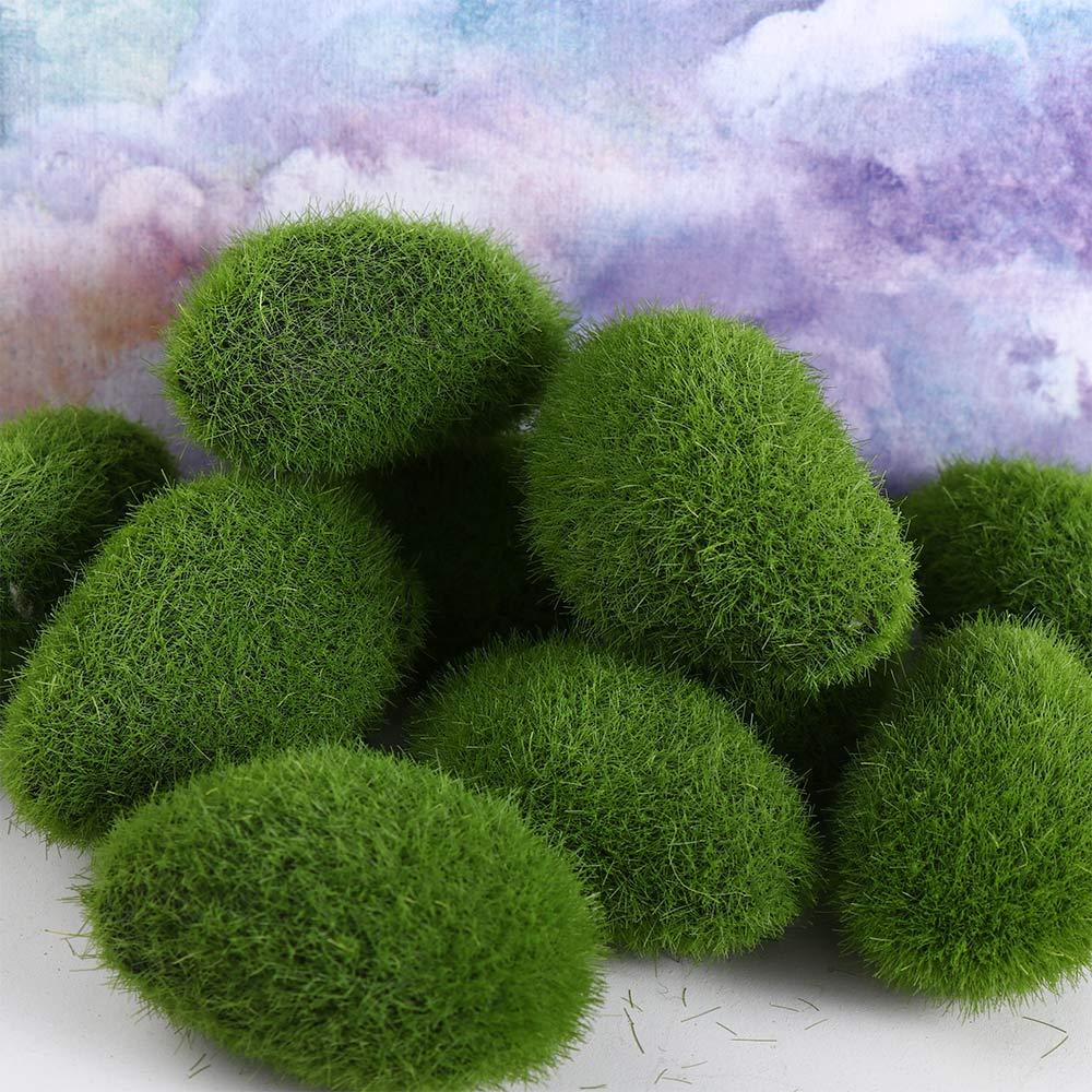 Stones Fake Stone Artificial Green Moss Ball Faux Green Moss Simulation Plant Artificial Moss Rocks