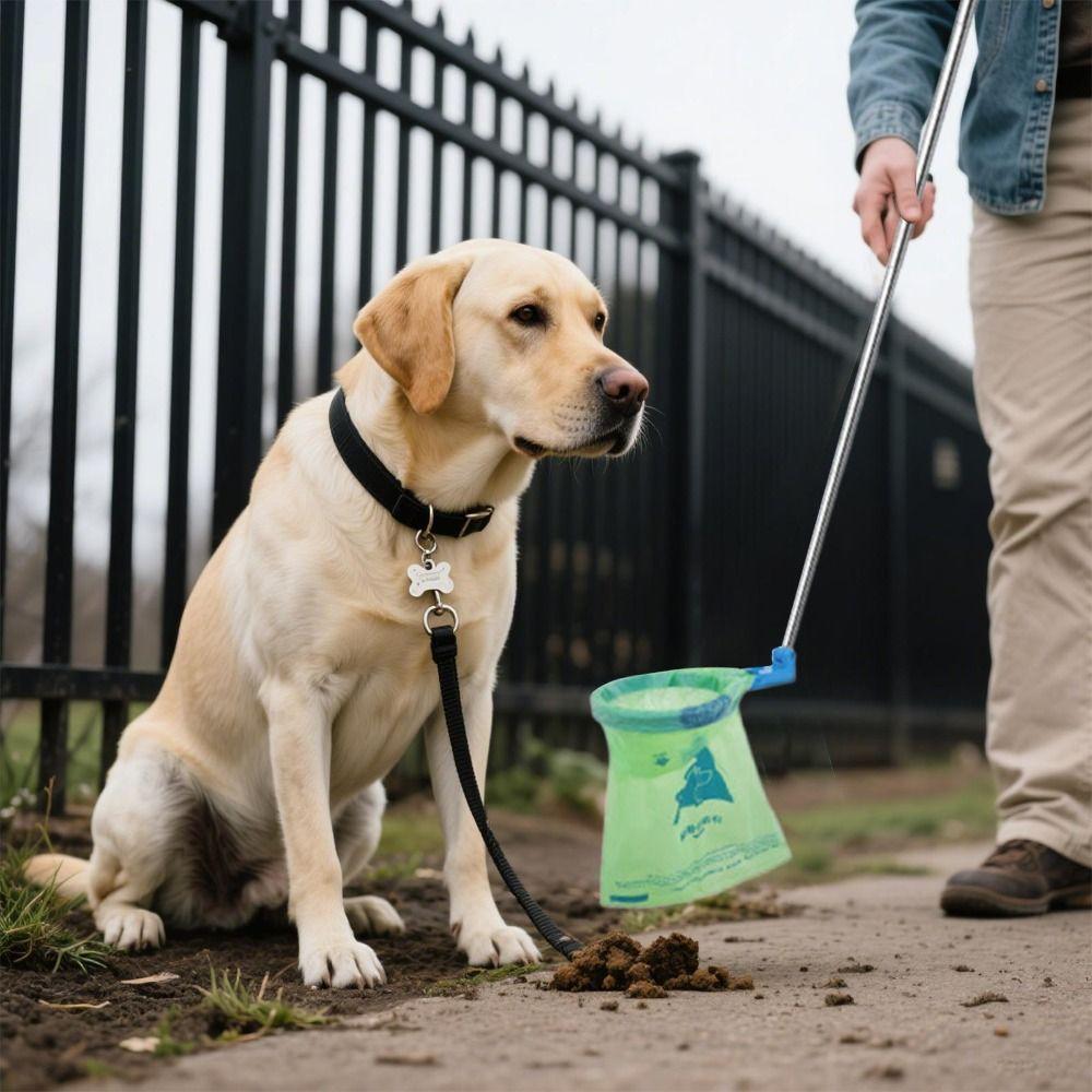Foldable Dog Poop Scooper Long Handle Waste Cleaning Shovel New Dog Poop Catcher  Park Walks
