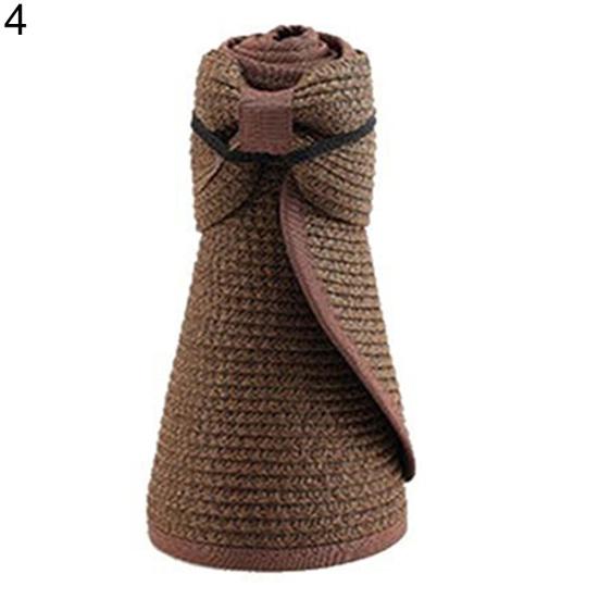 Sun Hat Foldable Wide Brim Breathable Elegant Girls Summer Bucket Sun Hat for Outdoors