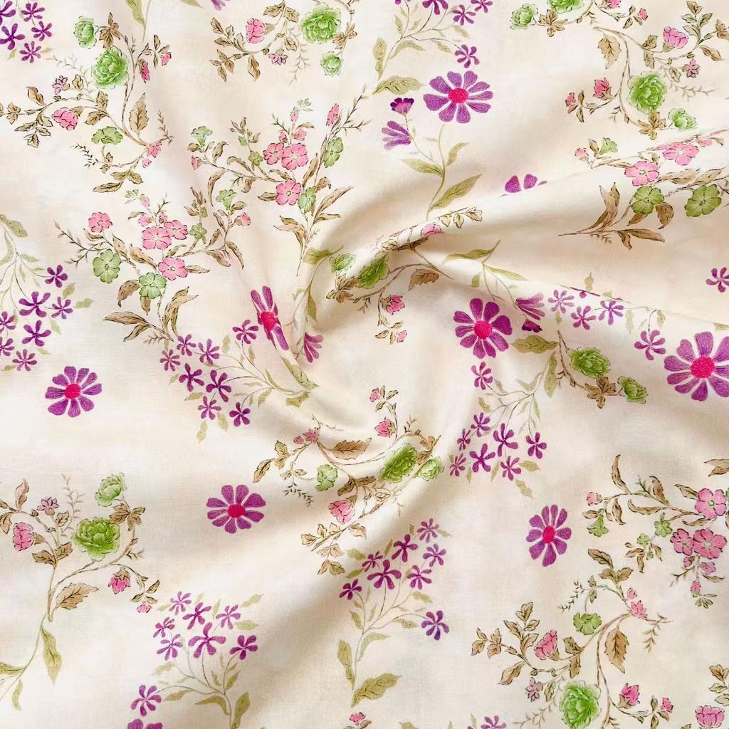 Floral Print 100% Cotton Printed Fabric for Girl's Dresses