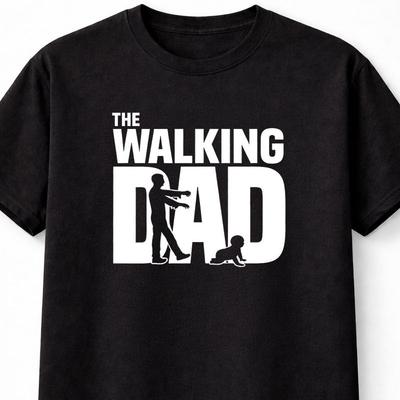Der wandelnde Papa Lustiger Zombie-Vater Humor Grafik T-Shirt Unisex S5XL