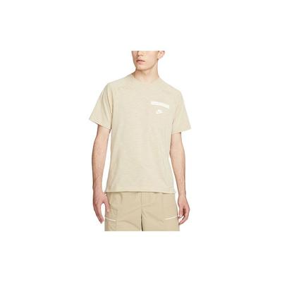 Solid Color Chest Pocket Crew Neck Casual Short Sleeve T-Shirt Men Tops Valley-Yellow DQ2414-224
