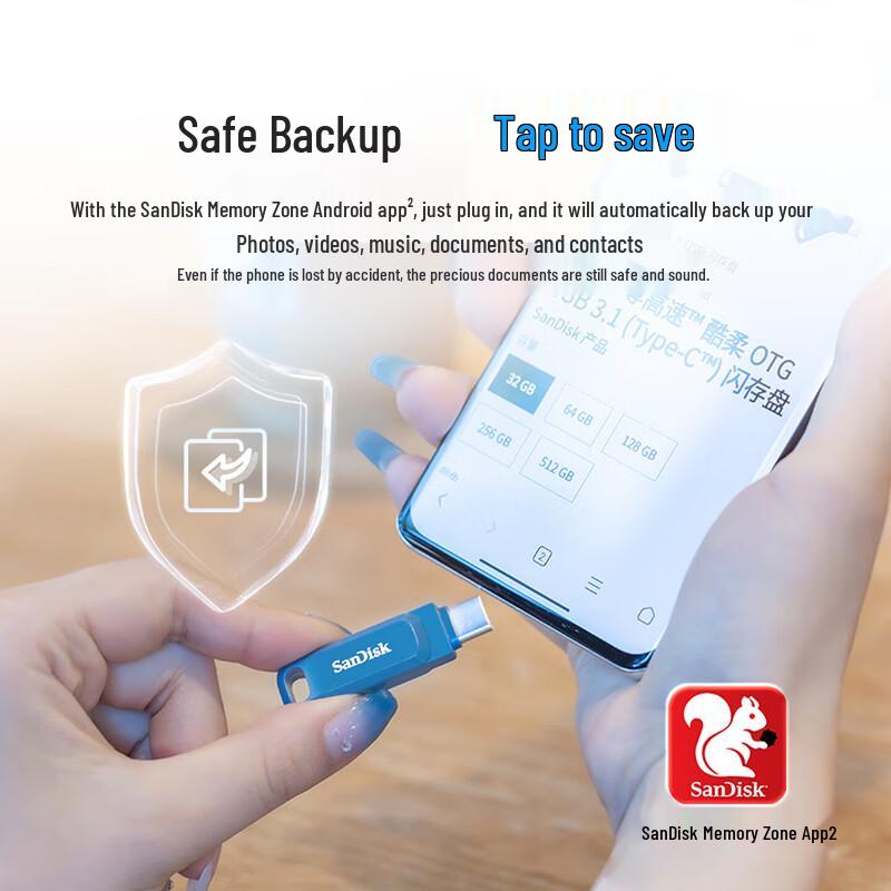 SanDisk 128GB Dual Drive Luxe USB Type-C Flash Drive