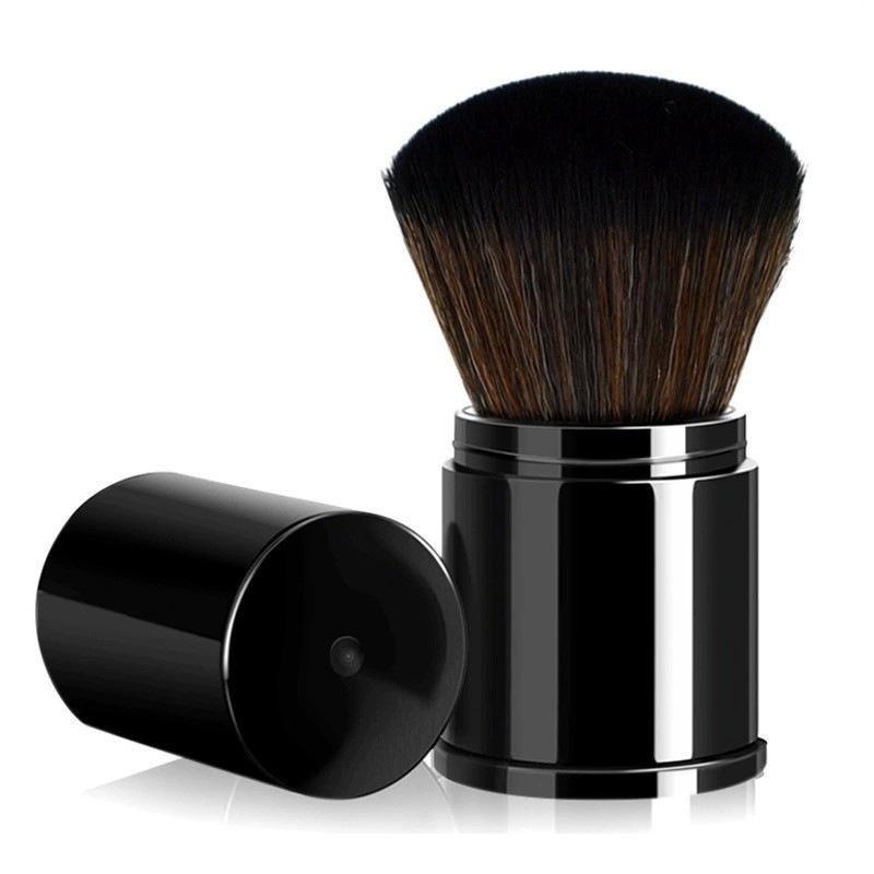 Přenosný zatahovací víceúčelový štětec na make-up pro tvářenku a pudr