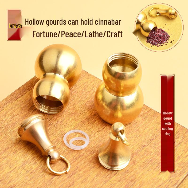 

Brass and Copper Gourds with Openable Compartment