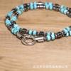 Turquoise Hematite Double Strand Necklace – Boho Tribal Jewelry, Protection Grounding Gift for Men Women