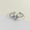 Forest-Inspired Sparkling Diamond Elk Antler Ring – Simple, Fashionable Index Finger Accessory