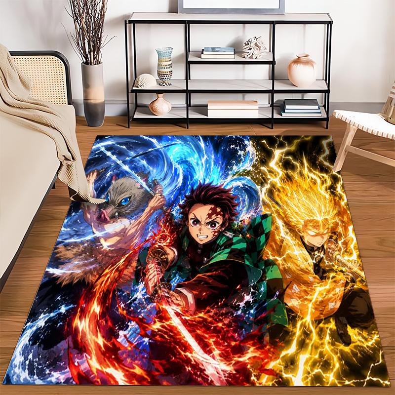 Demon Slayer Printed Anti-slip Rug, Perfect for Living Room and Bedroom Sofas