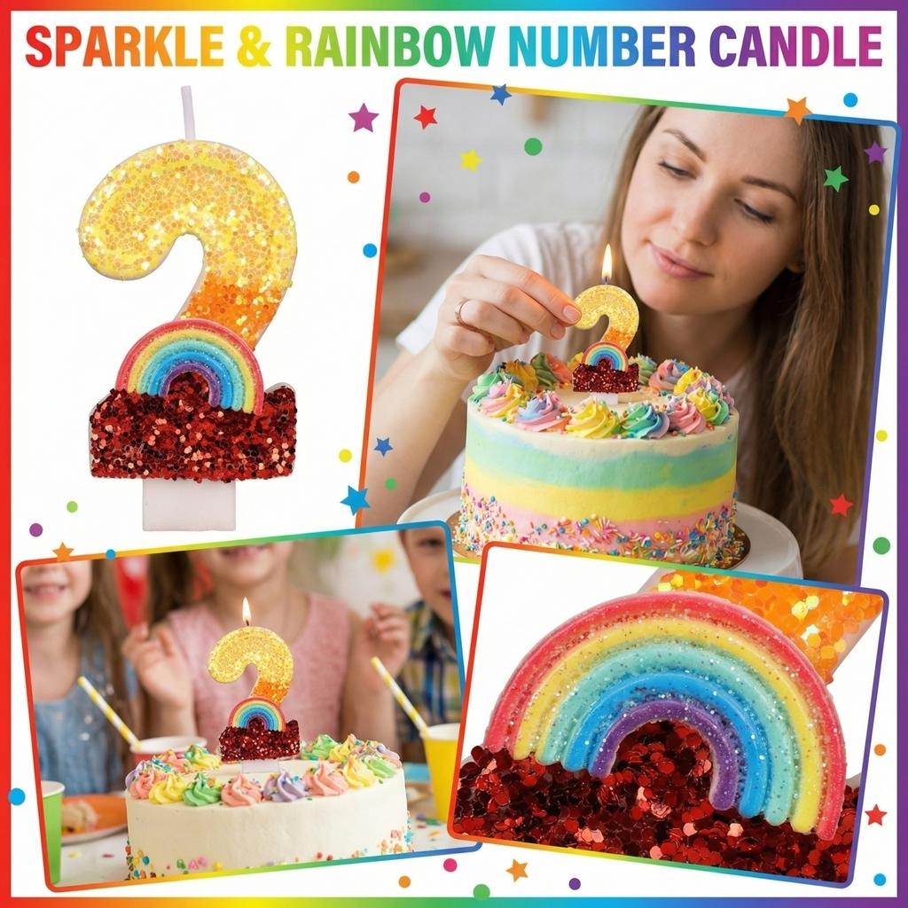 Fashion Cartoon Creative Birthday Candles Party Digital Candles