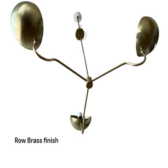 3 Arm Starburst Light Fixture, Mid Century Modern Brass Ball Sputnik Ceiling Light