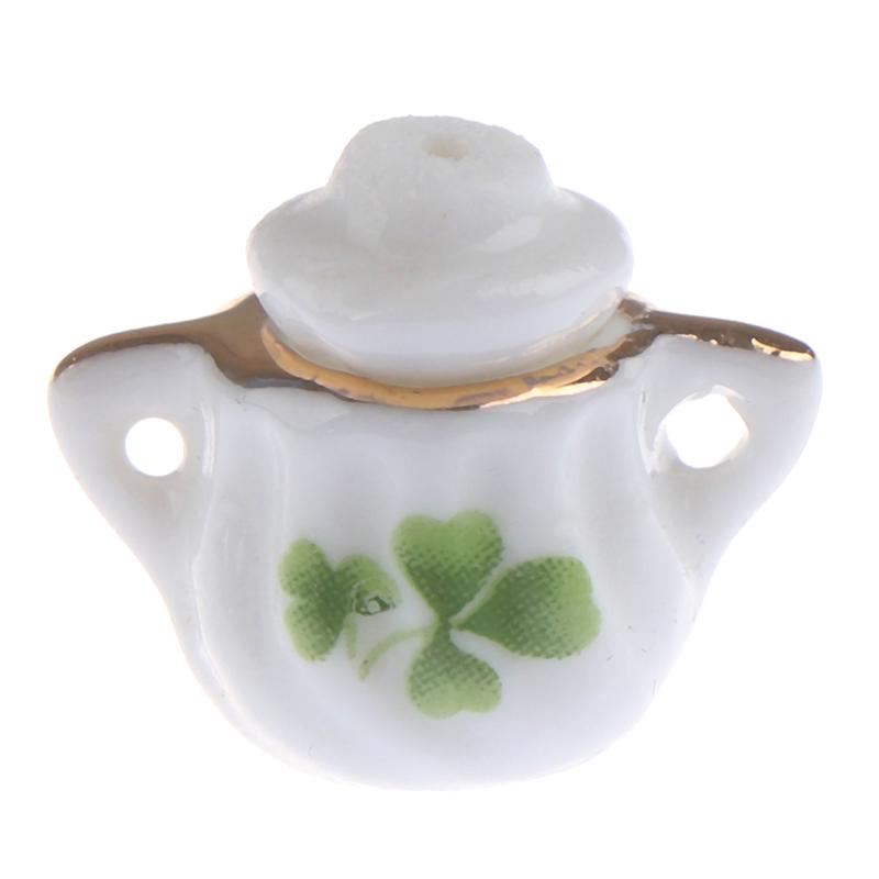 15Pcs 1:12 Dollhouse Miniature Tableware Porcelain Ceramic Tea Cups Set Toys