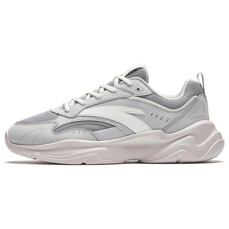 

Anta Chao Bai Gz Cushioning, Wear Resistant Low top Casual Shoes Men s Silver Gray 112348812-1 44