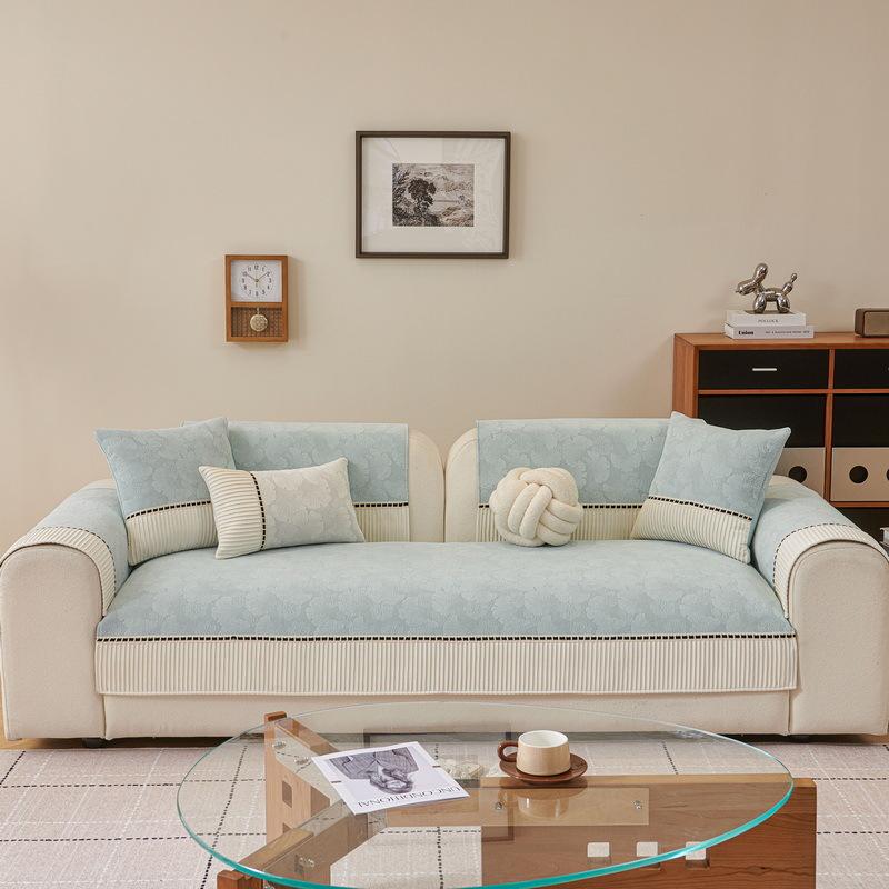 Light Luxury High-End Sofa Cushion Four-Season Universal Seat Cushion Fixed Non-Slip Leather Sofa Cover  New Cover Towel