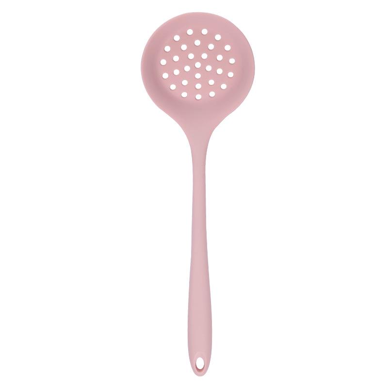 High-Temp Resistant Silicone Kitchen Utensil Set: Spatula, Ladle, Slotted Spatula, Slotted Spoon, and Rice Spoon (5-Piece Non-Stick Set)