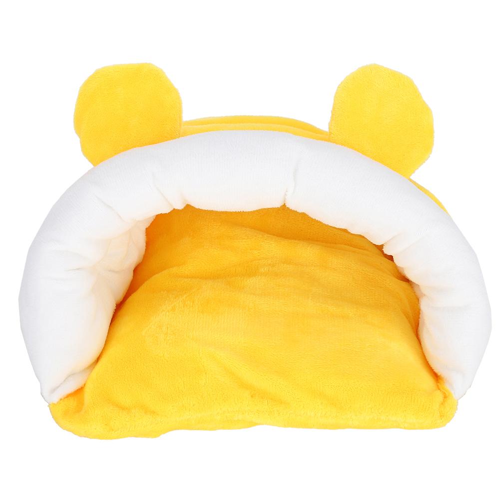Verdickte Baumwolle Kleine Haustiere Niedliches Schlafnest Bett Haus für Hamster Gleithörnchen Eichhörnchen Gelb