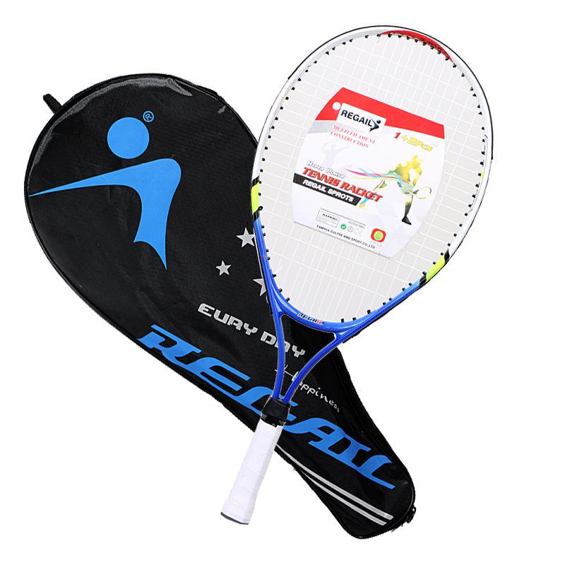 Spesiell tennisracket for tenåringer 23-tommers tennisracket i aluminiumslegering Sterk nylontråd for trening for barn