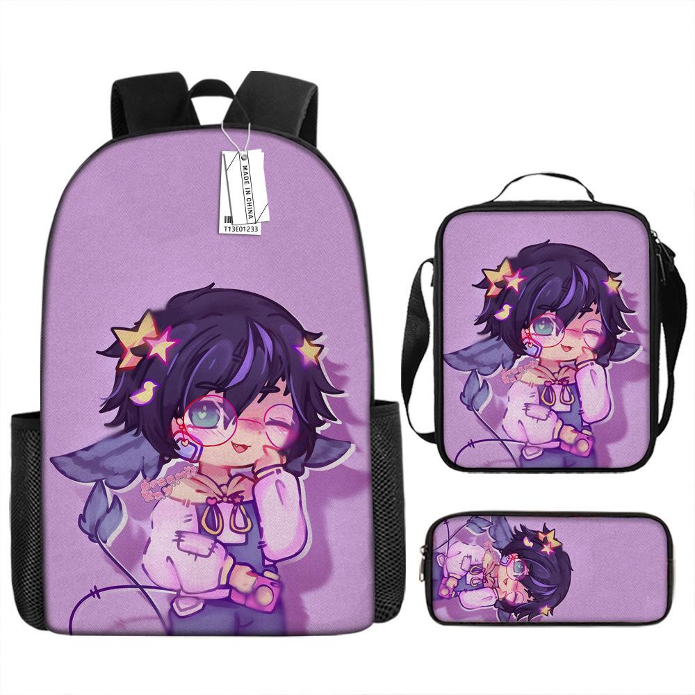 Two-dimensional Gacha Animation Schoolbag Cartoon Primary School Students Schoolbag Children Backpack Anti-splashing Bag