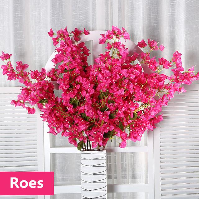 New home flower arrangement artificial bougainvillea filigree fake flower wedding decoration DIY party arch decoration