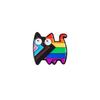 Rainbow Cute Cat Cartoon Animal Metal Brooch Colored Cat Drip Alloy Badge Clothing Backpack Accessories