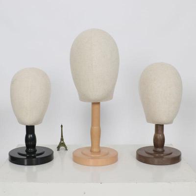Fabric-Wrapped Head Mold Mannequin for Wig and Hat Display