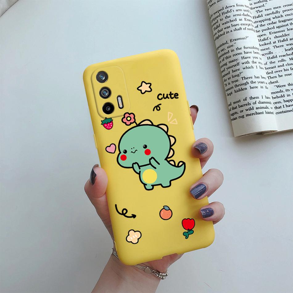 For Realme GT 5G Case RMX2202 Silicone Soft Lovely Cartoon Flower Phone Case For Realme GT 5G Cover Funda For RealmeGT 5G Coque