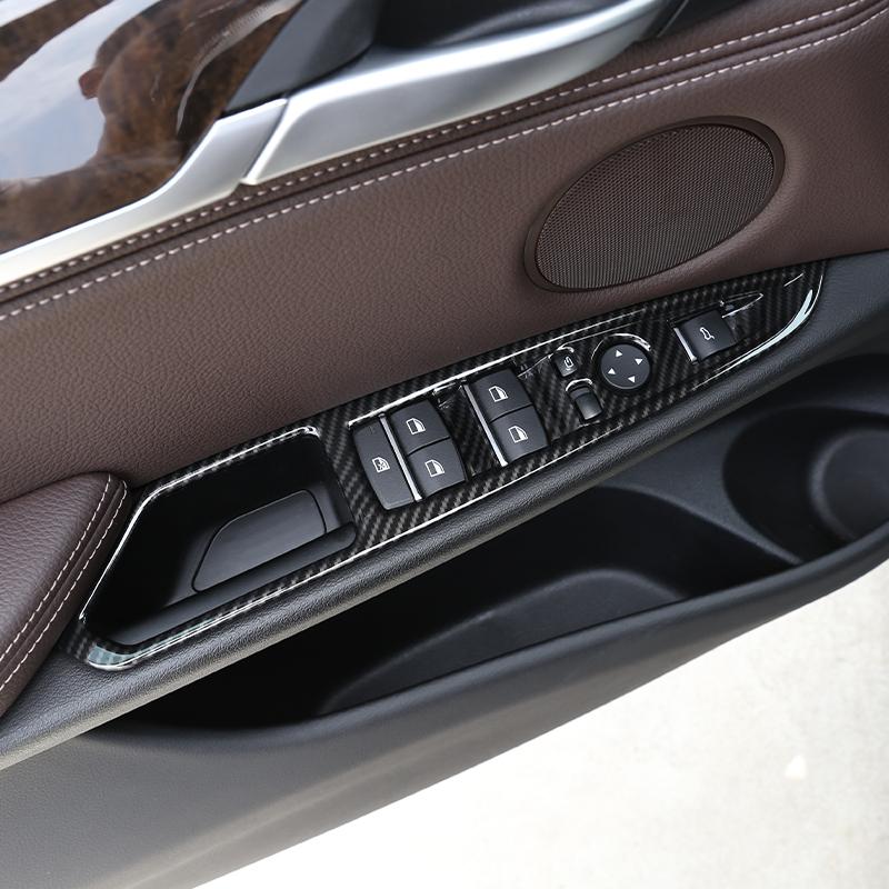 Per BMW X5 F15 X6 F16 2014-2018, Volante, Cruscotto, Console Leva del Cambio, Adesivo Pannello, Copertura Trim Interni Auto in Fibra di Carbonio