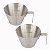 1/2pcs 100ml Espresso Shot Cups Silver Coffee Liquid Cup Cleanable Measuring Cup  Coffee