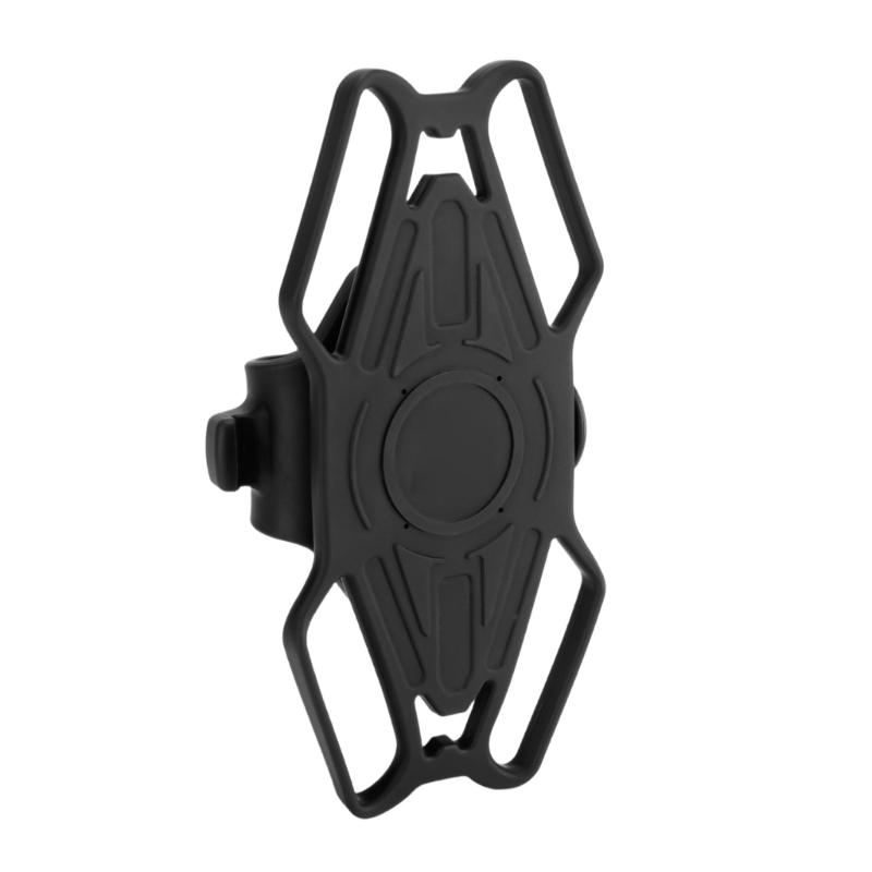Elastic Silicone Cycling Phone Mount Nonslip Edges Secure for 4-7Inch Smartphones Vibrations Resistance