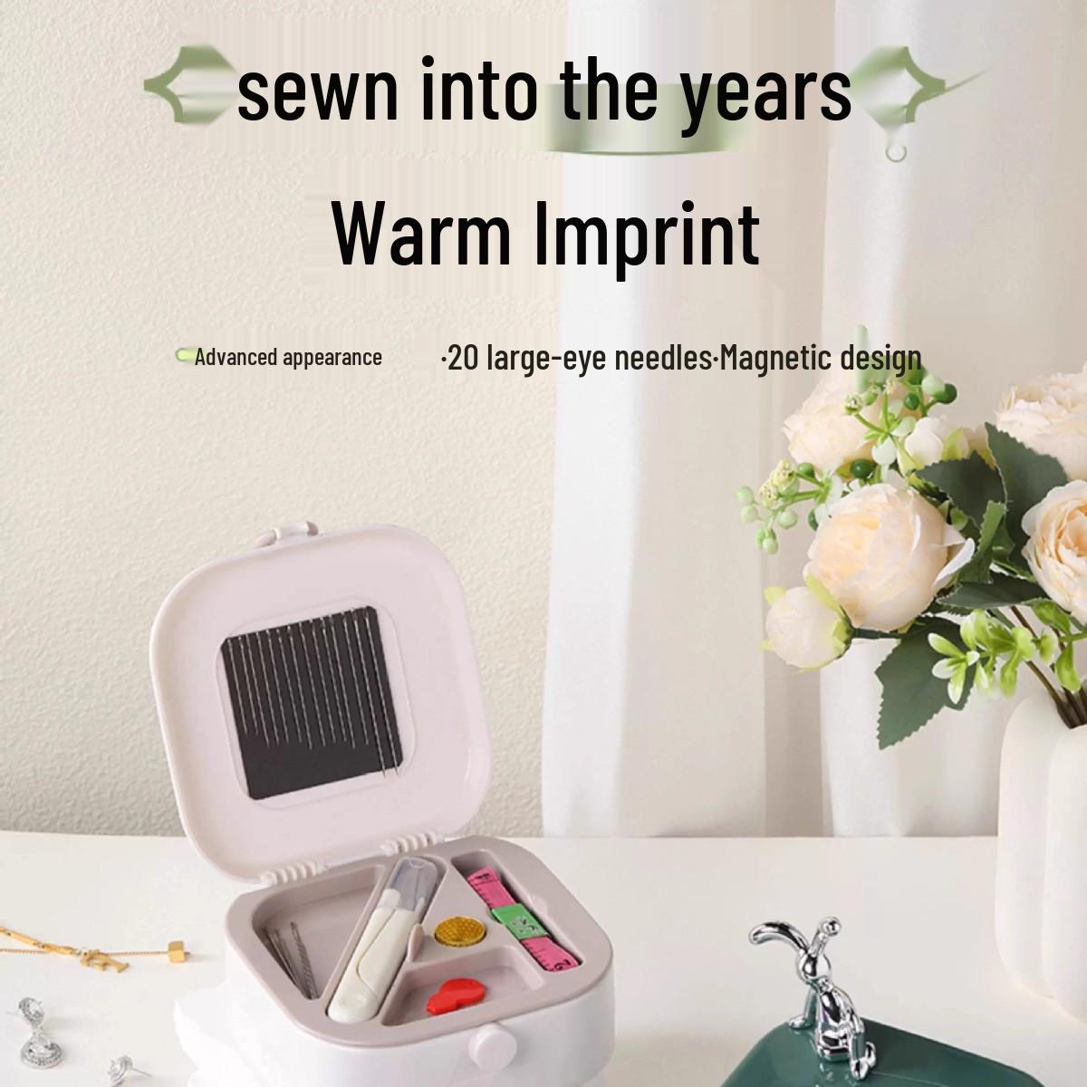 

Премиальная магнитная коробка для игл и ниток: Компактный высококачественный швейный набор для дома и общежития Upgraded Magnetic Version [Dark Green]